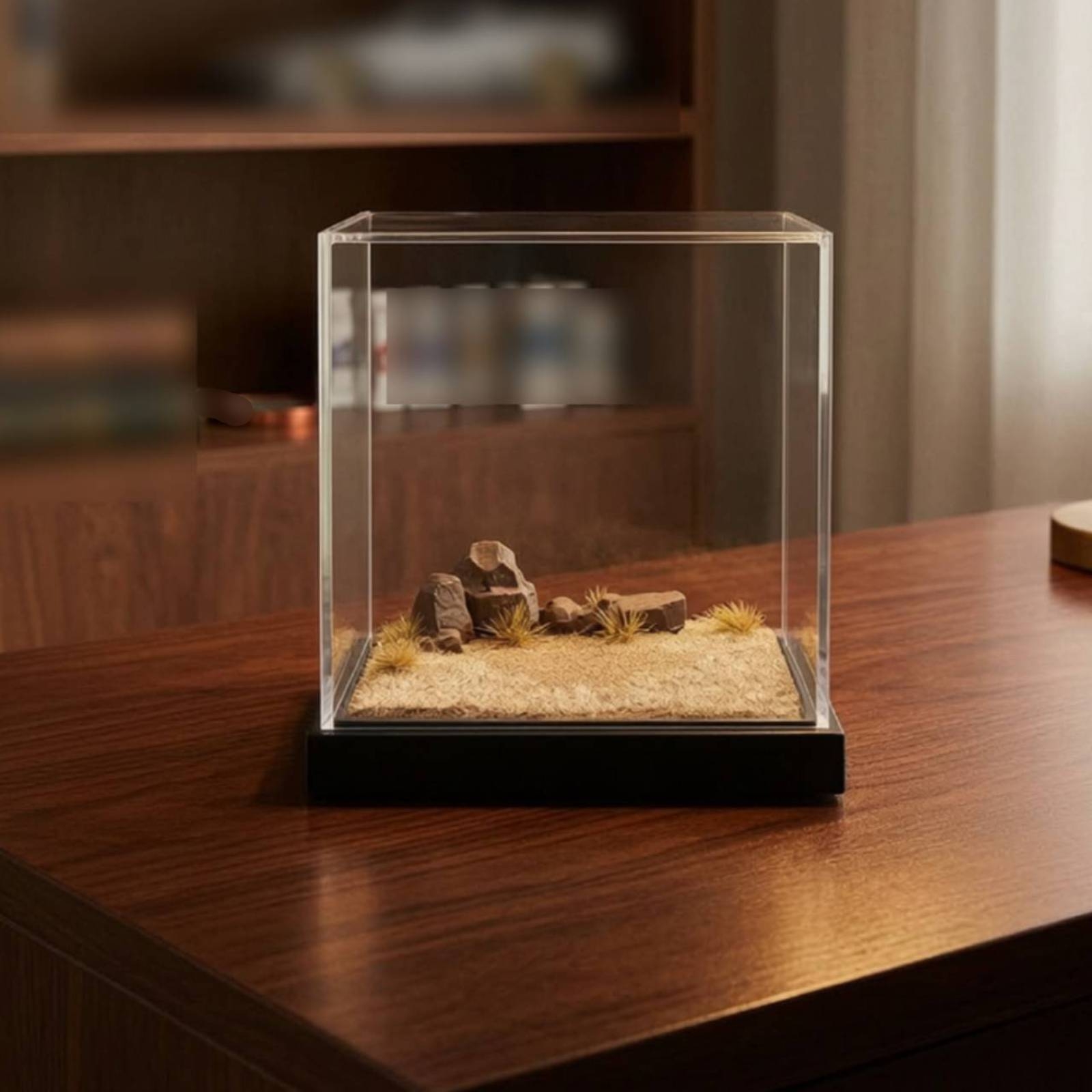 Display Case Acrylic - Miniaturowa platforma sceniczna, przezroczysta gablota z