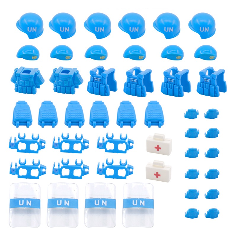 Lego Minifigure Holder - Siły stabilizujące ONZ Beret kamizelki kuloodporne