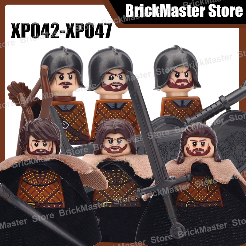 Lego Minifigure Holder - MOC średniowieczny rycerz wojskowy wojownik żołnierz